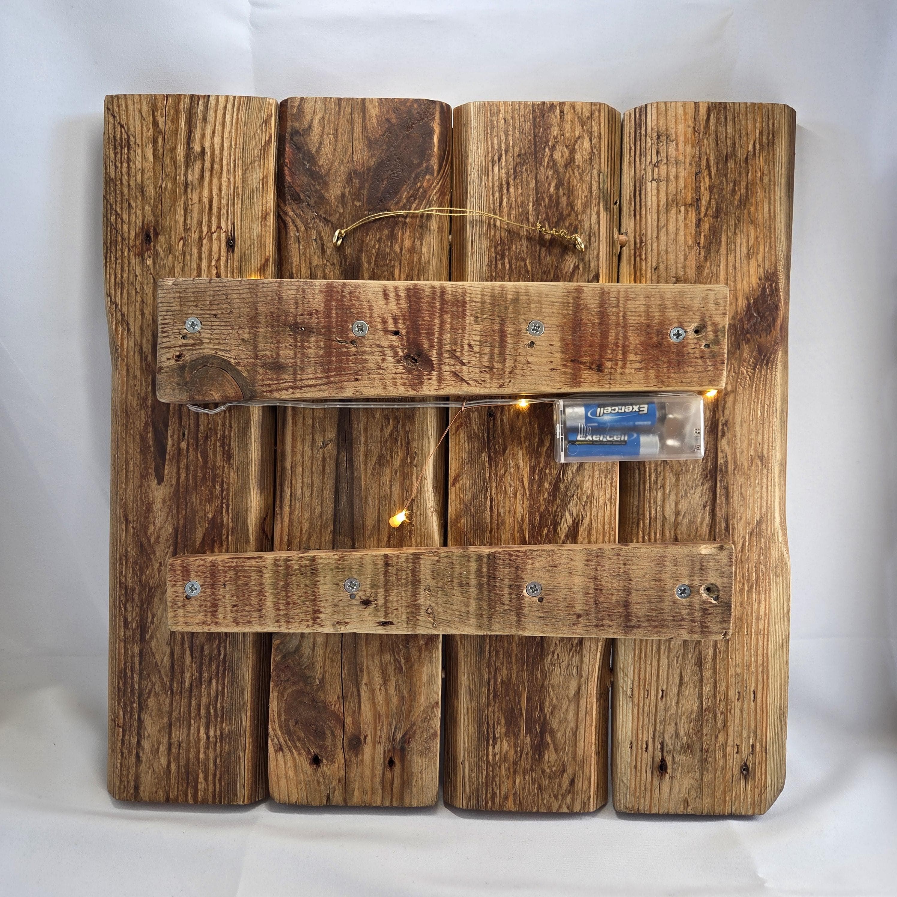 Log Wall Art, Handmade from Reclaimed Timber | Eco-Friendly Decor with Fairy Lights | Bough & Burrow