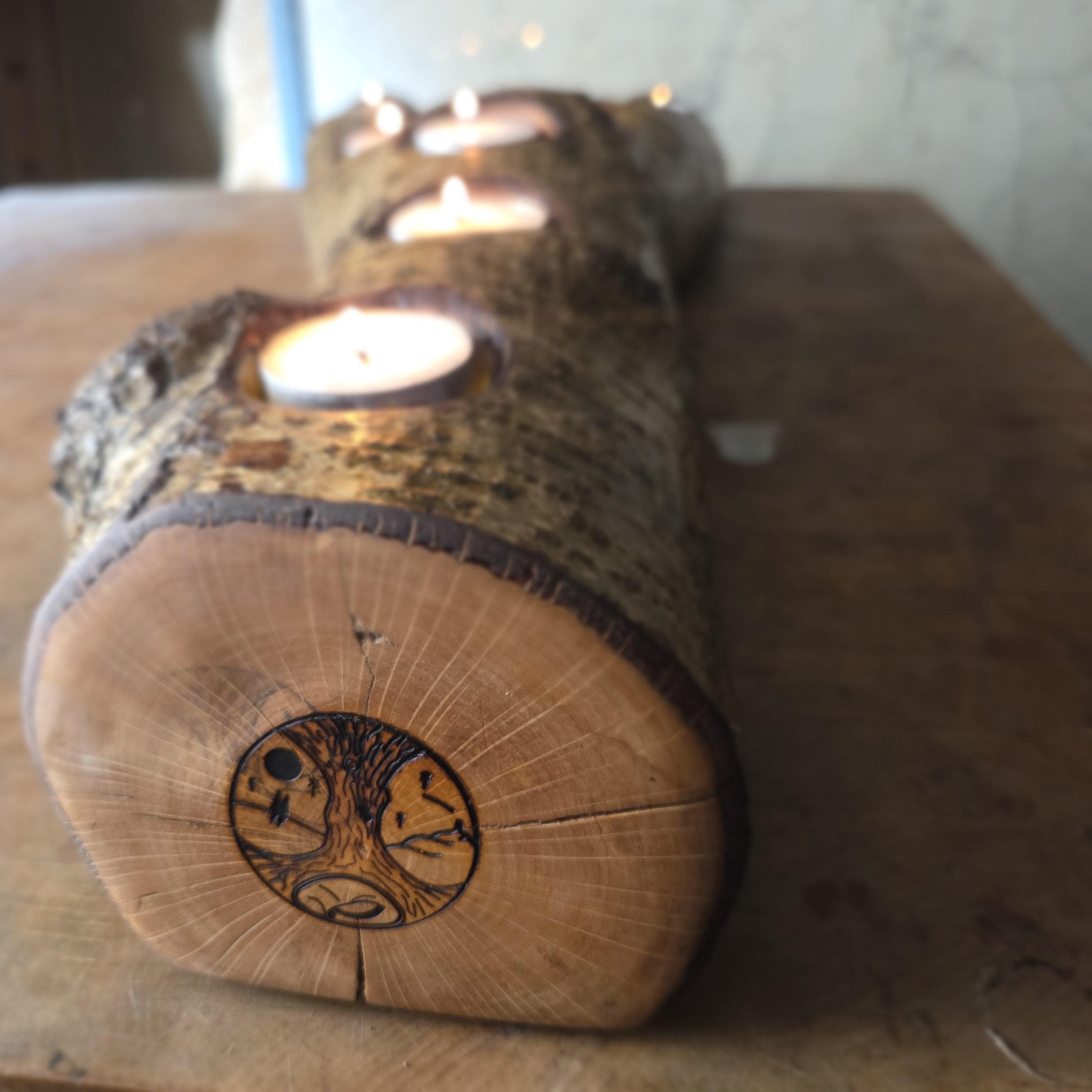 Rustic Wooden Centrepiece |  Rustic Earthy Decor by Bough & Burrow
