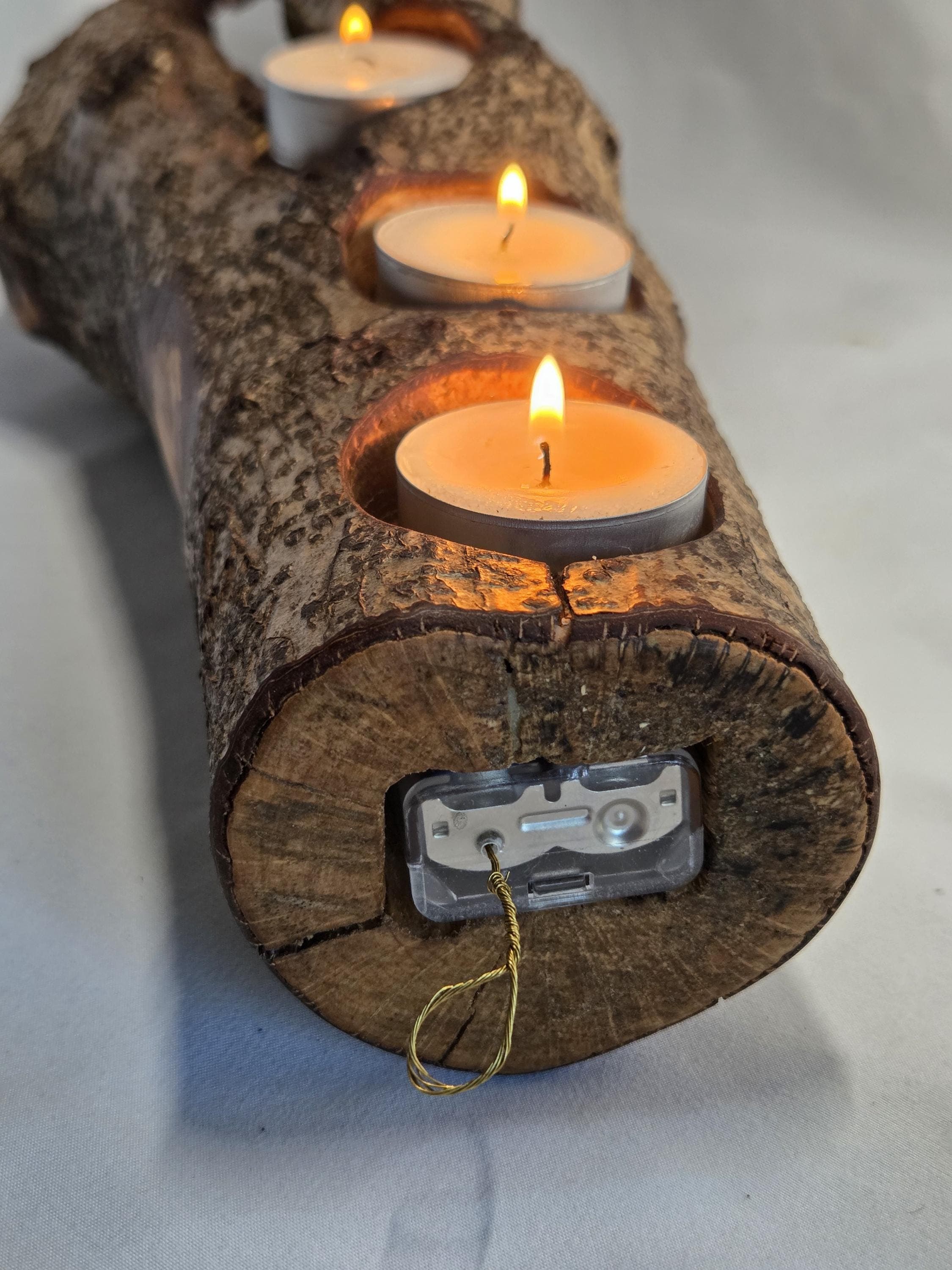 Natural Forked Wood Candle Centrepiece |  Rustic Earthy Decor by Bough & Burrow