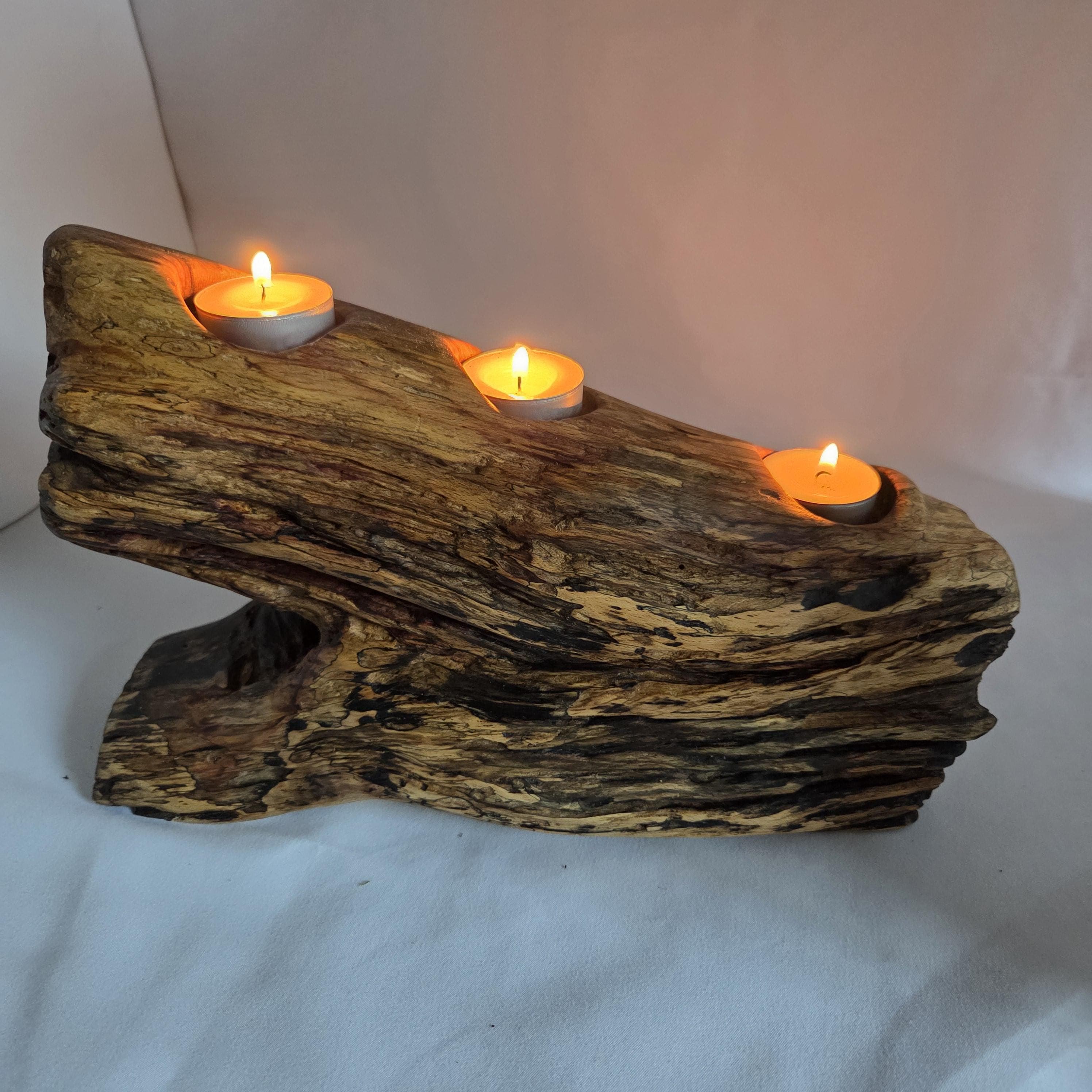 Rustic Wooden Centrepiece |  Rustic Earthy Decor by Bough & Burrow