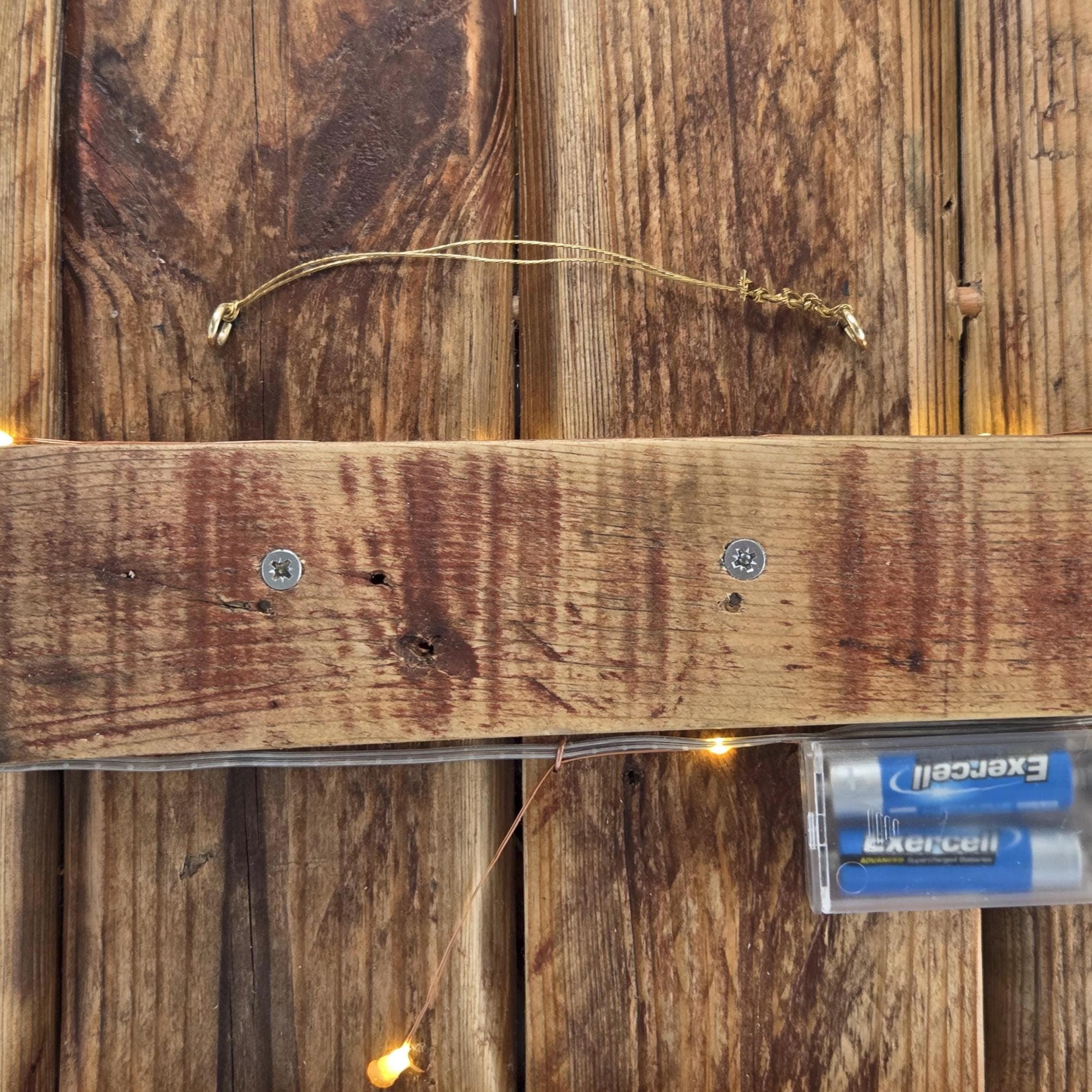 Log Wall Art, Handmade from Reclaimed Timber | Eco-Friendly Decor with Fairy Lights | Bough & Burrow