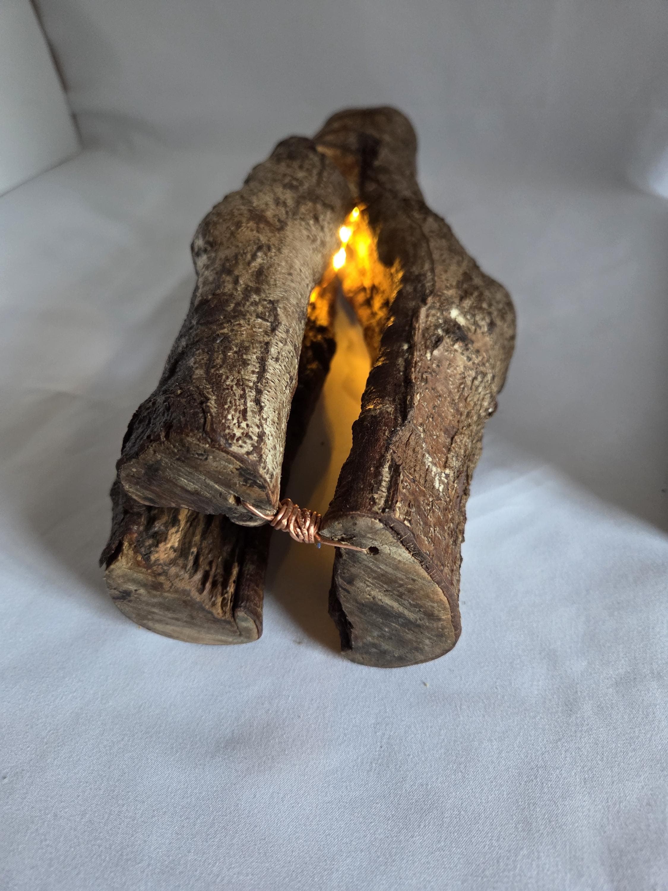 Natural Forked Wood Candle Centrepiece |  Rustic Earthy Decor by Bough & Burrow