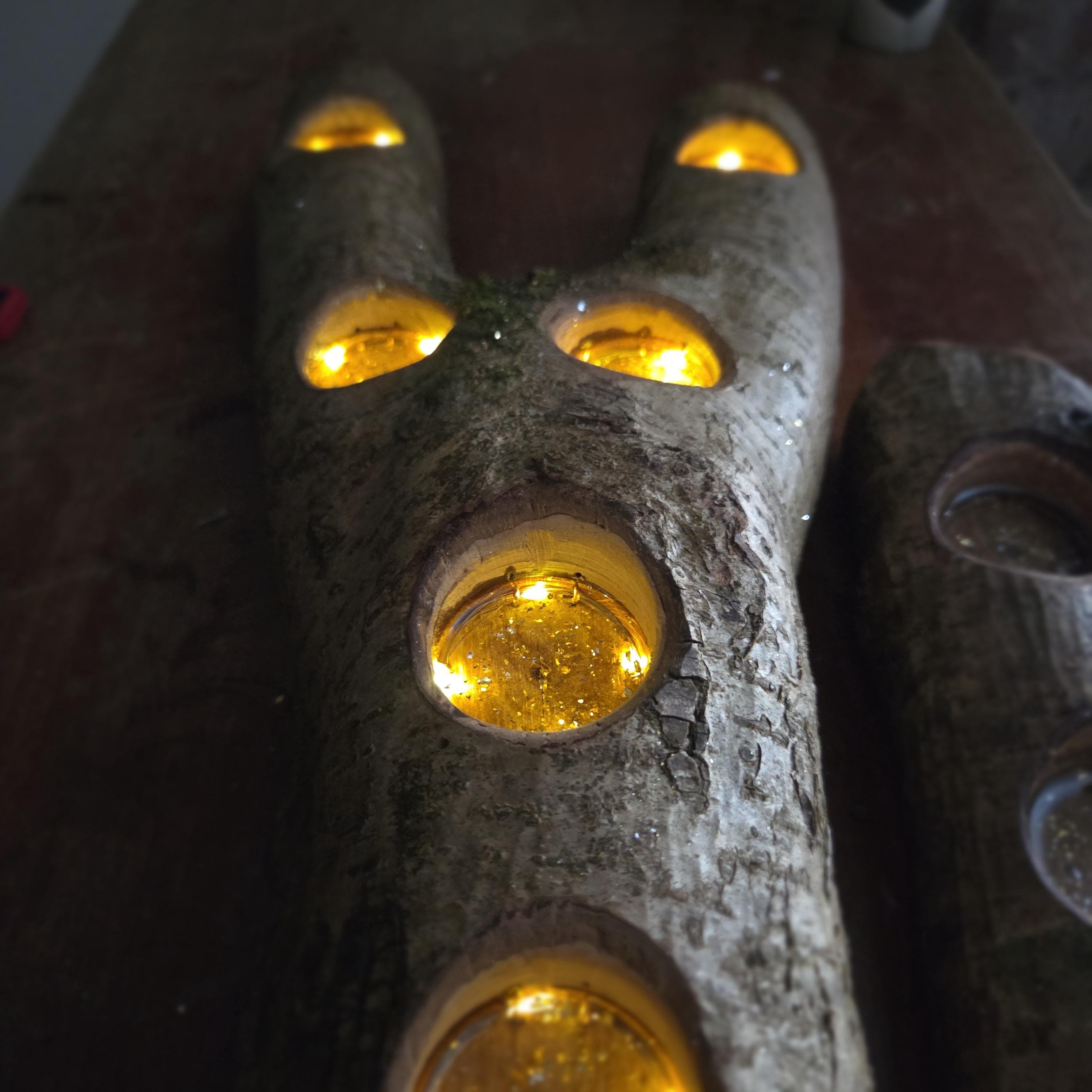 Rustic Wooden Centrepiece |  Rustic Earthy Decor by Bough & Burrow