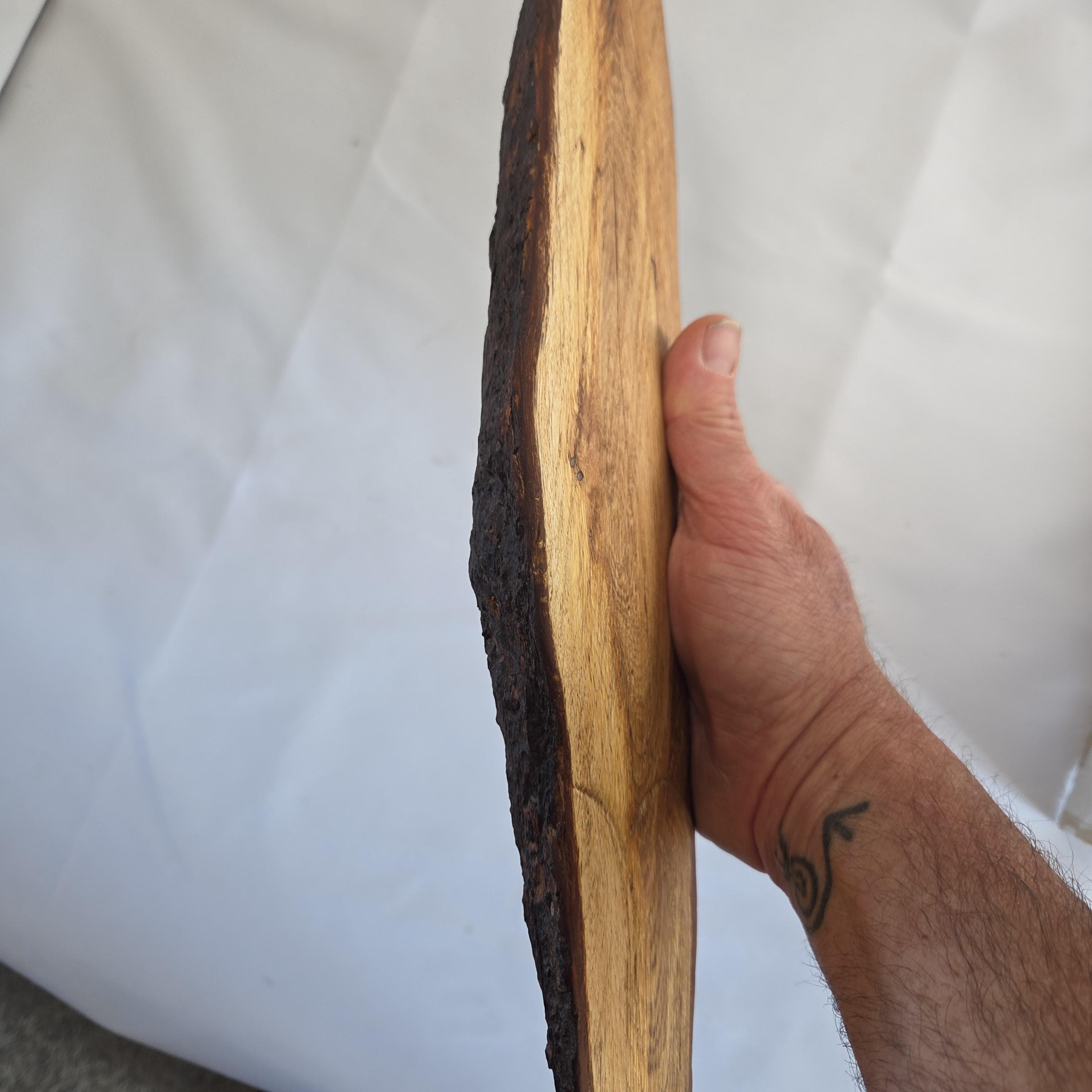 Reclaimed Natural Wood Candle Stand | Rustic Bark Centrepiece | Handmade by Bough & Burrow