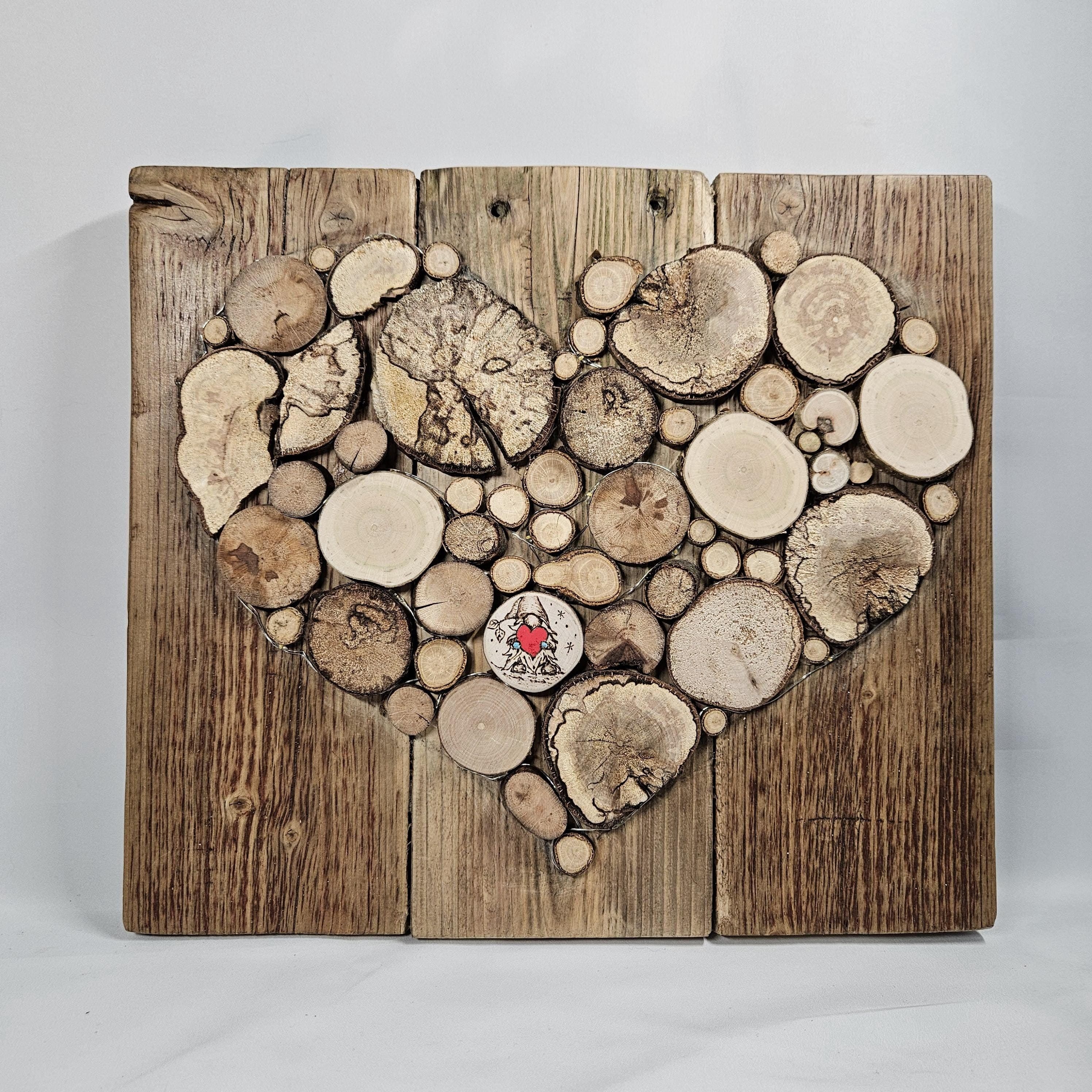Wooden Wall Art wood decor featuring Pyrography Detail and Heart Design, Rustic Wall Art, Wood Decor, Mother's Day Gift
