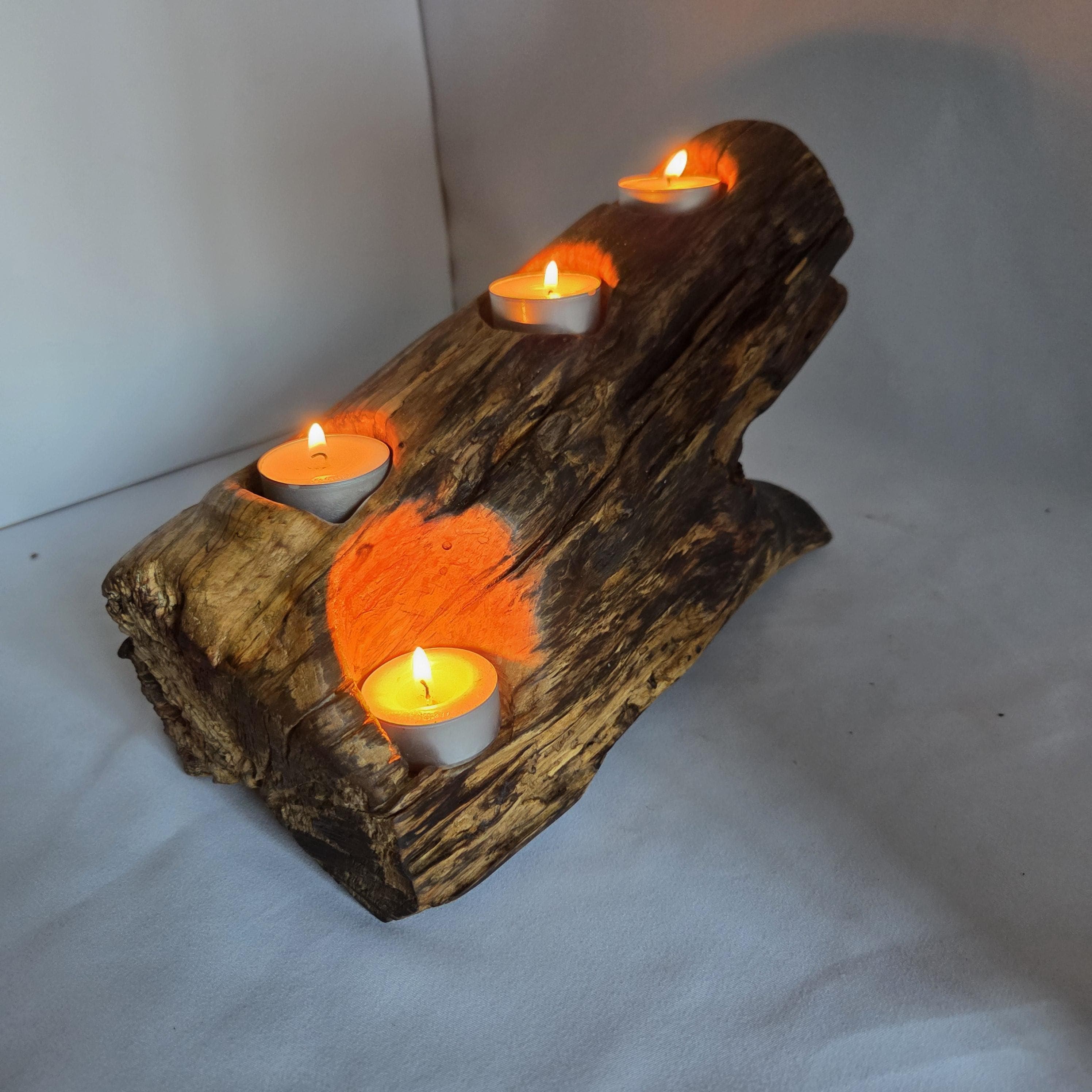 Rustic Wooden Centrepiece |  Rustic Earthy Decor by Bough & Burrow