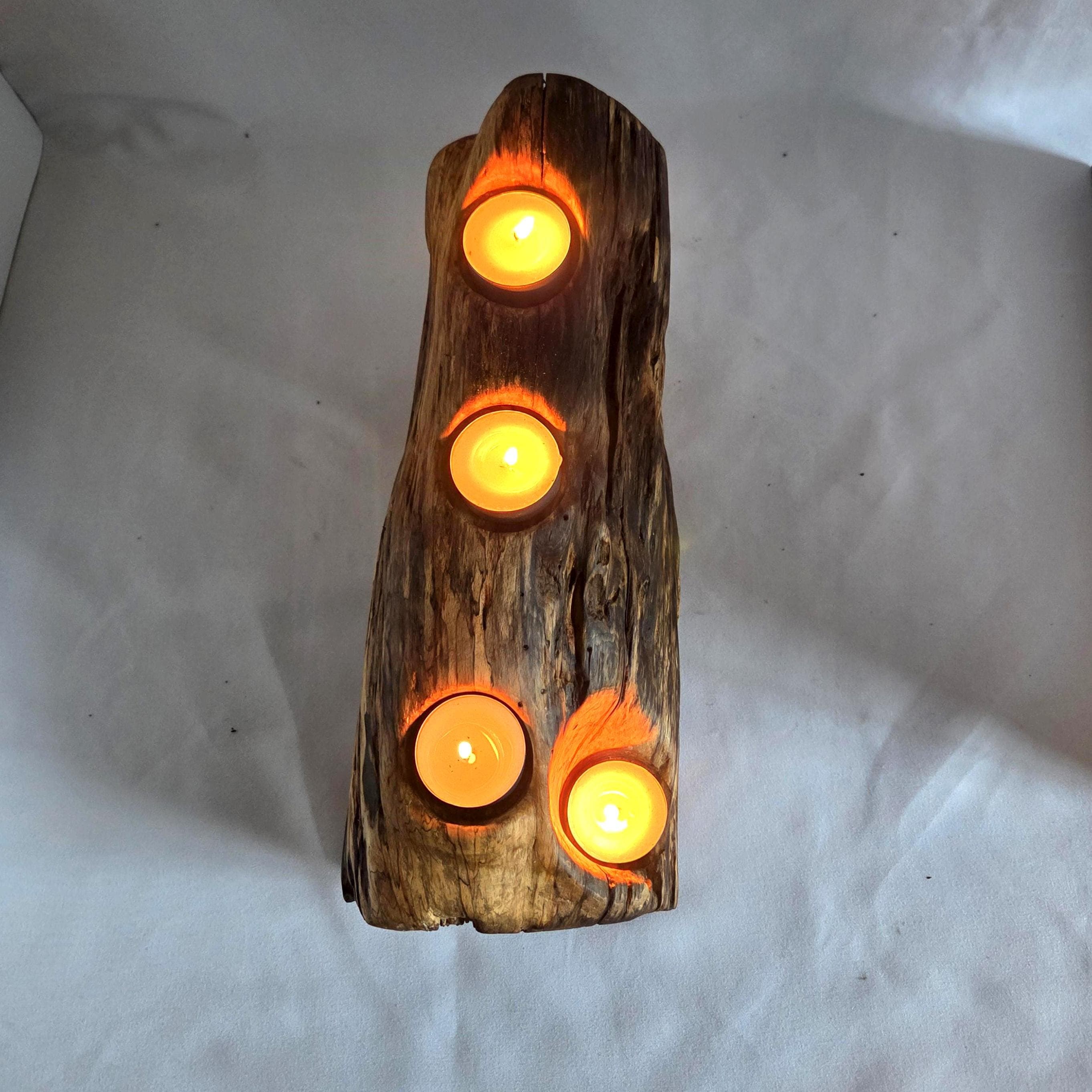 Rustic Wooden Centrepiece |  Rustic Earthy Decor by Bough & Burrow