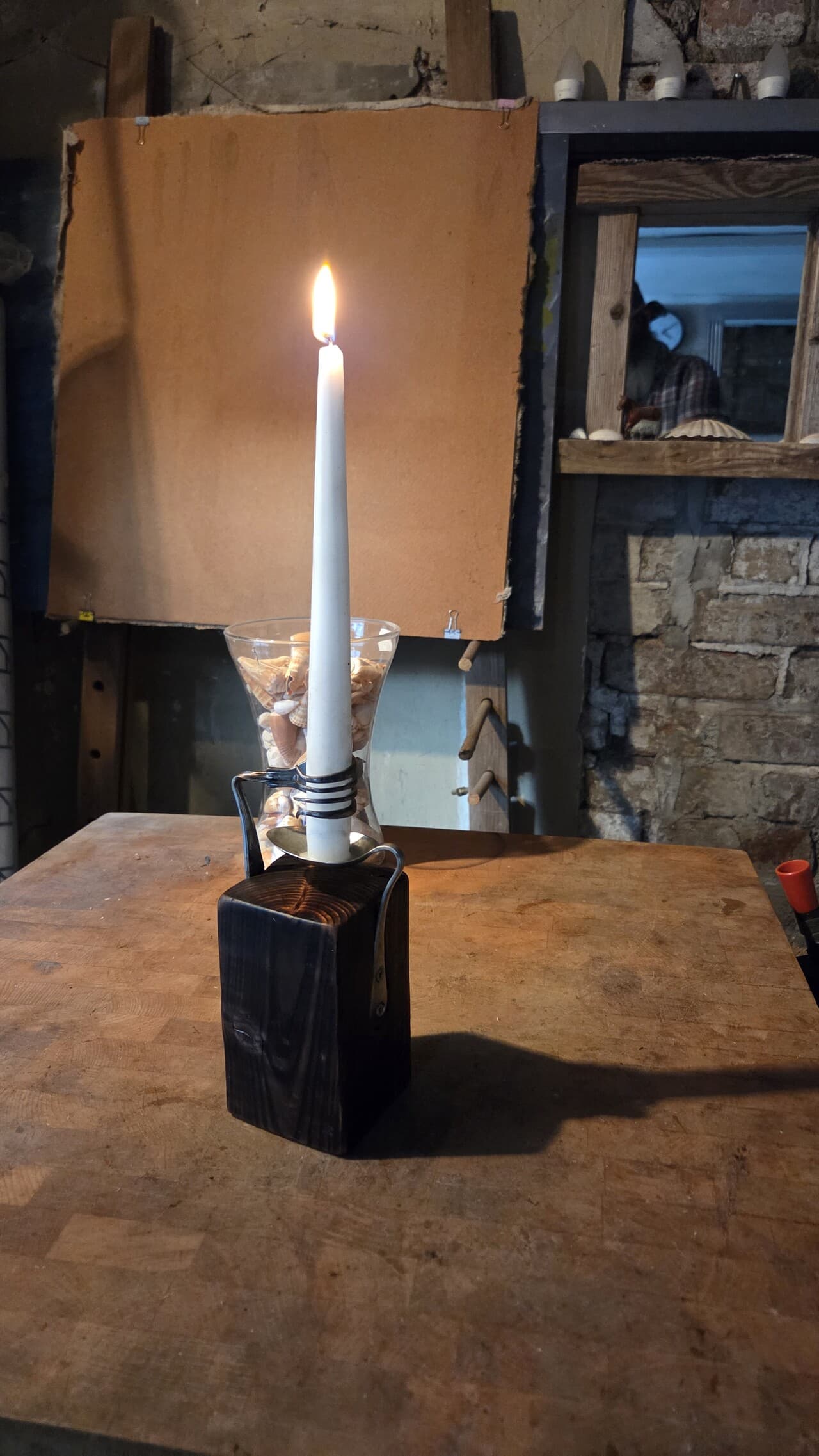 Fork and Spoon Candle Holder, made in Wotton-under-Edge, Gloucestershire, by Bough & Burrow - Main image