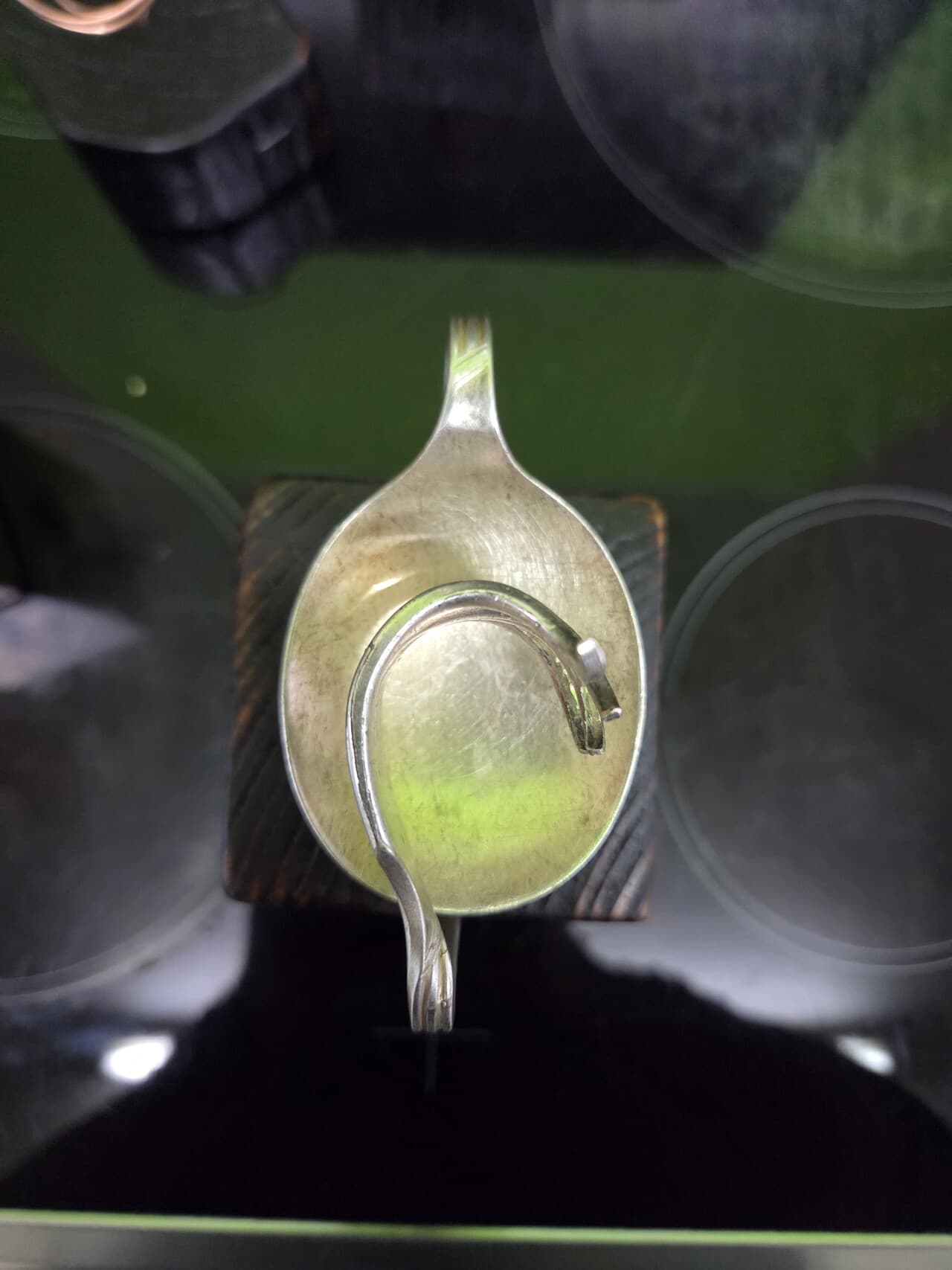 Vintage Fork and Spoon Candle Holder, made in Wotton-under-Edge, Gloucestershire, by Bough & Burrow - View 2