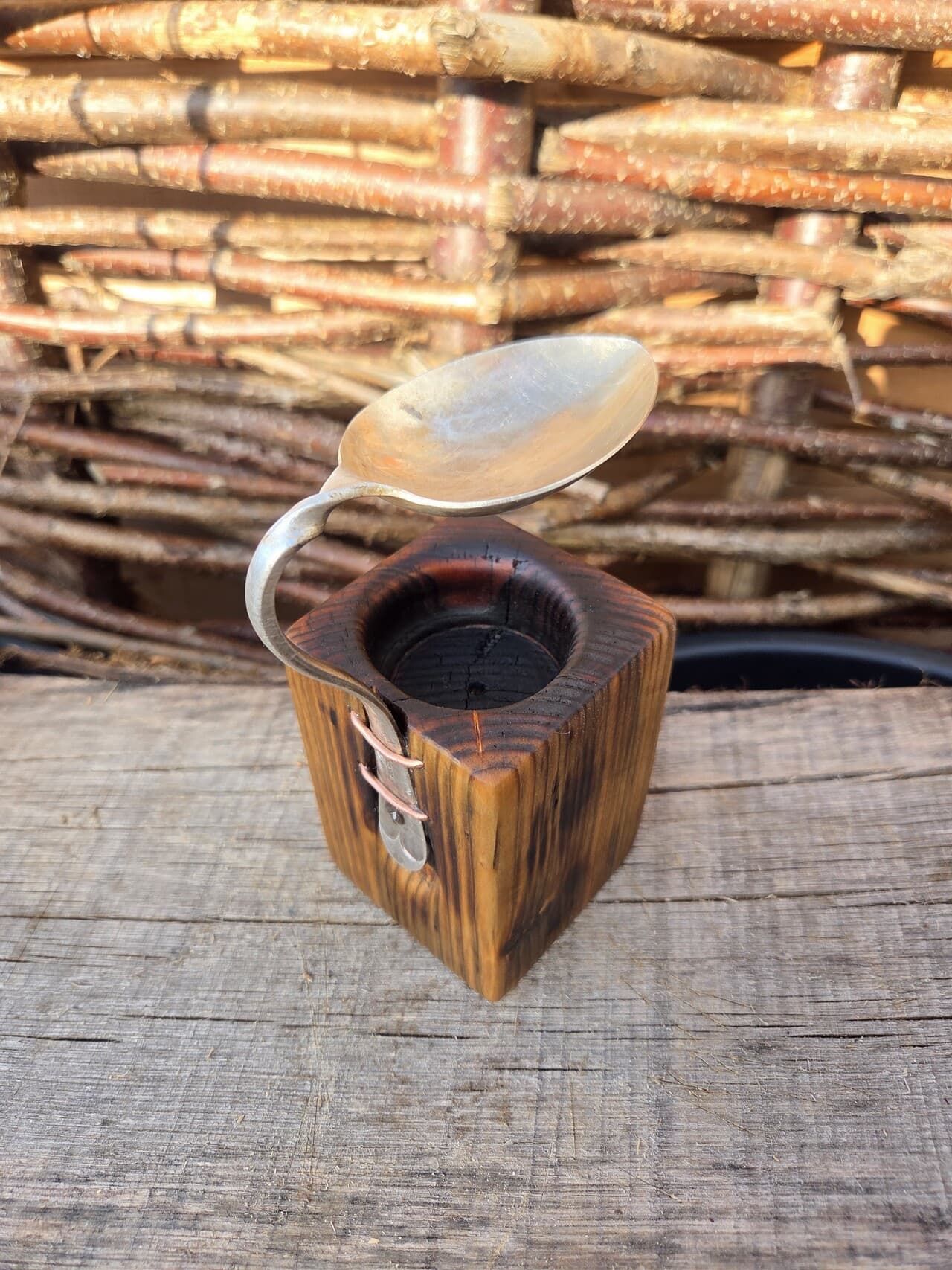 Vintage Spoon Oil & Wax Melt Burner | OWB-003, Copper Wire, made in Wotton-under-Edge, Gloucestershire, by Bough & Burrow - View 2