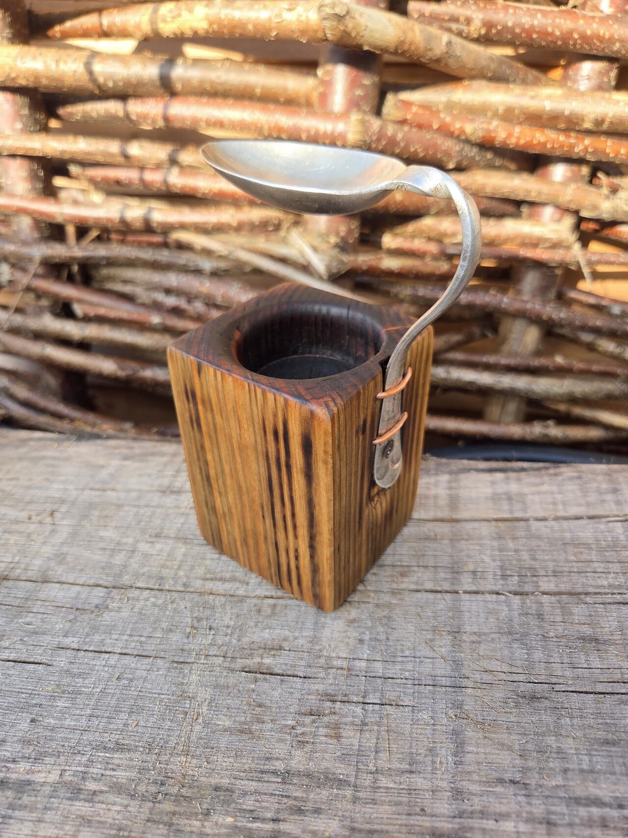 Vintage Spoon Oil & Wax Melt Burner | OWB-003, Copper Wire, made in Wotton-under-Edge, Gloucestershire, by Bough & Burrow - View 5