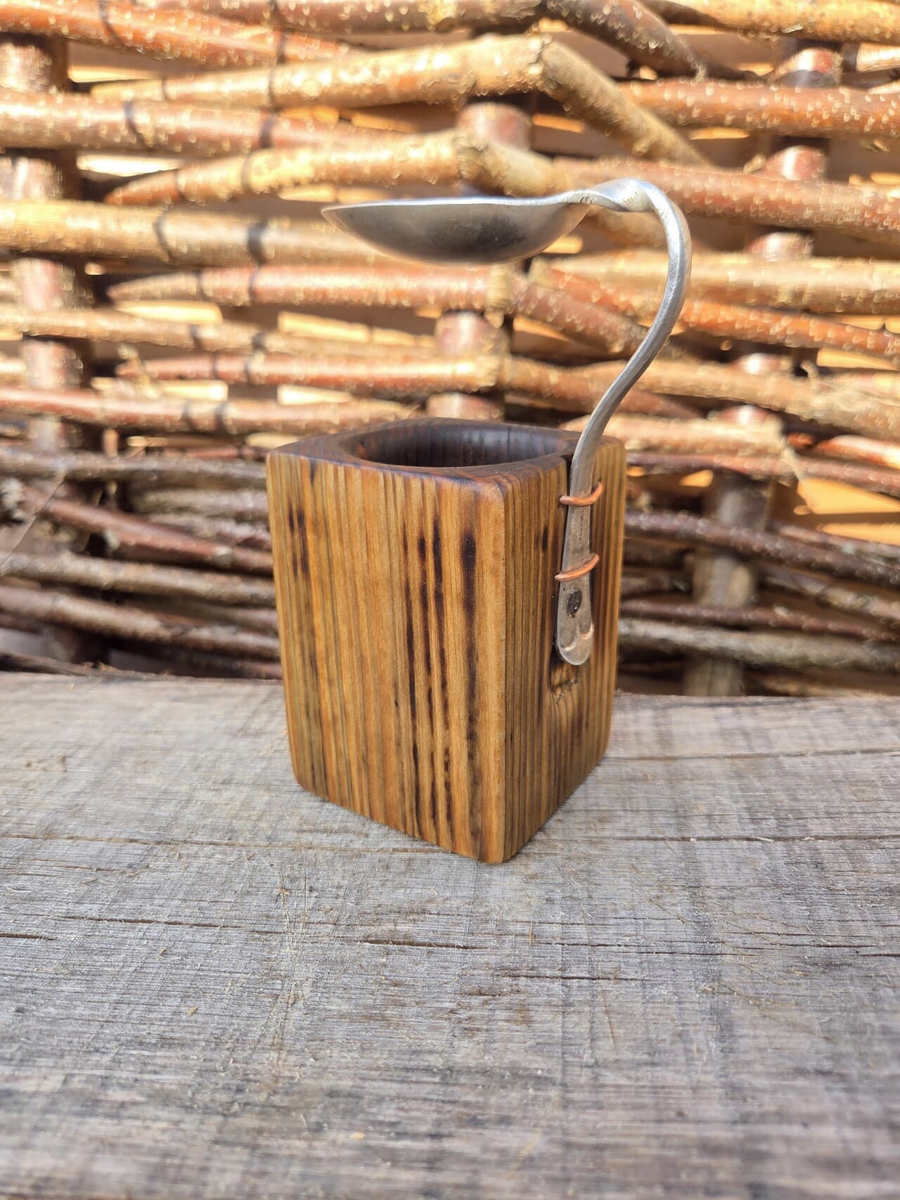 Vintage Spoon Oil & Wax Melt Burner | OWB-003, Copper Wire, made in Wotton-under-Edge, Gloucestershire, by Bough & Burrow - View 6