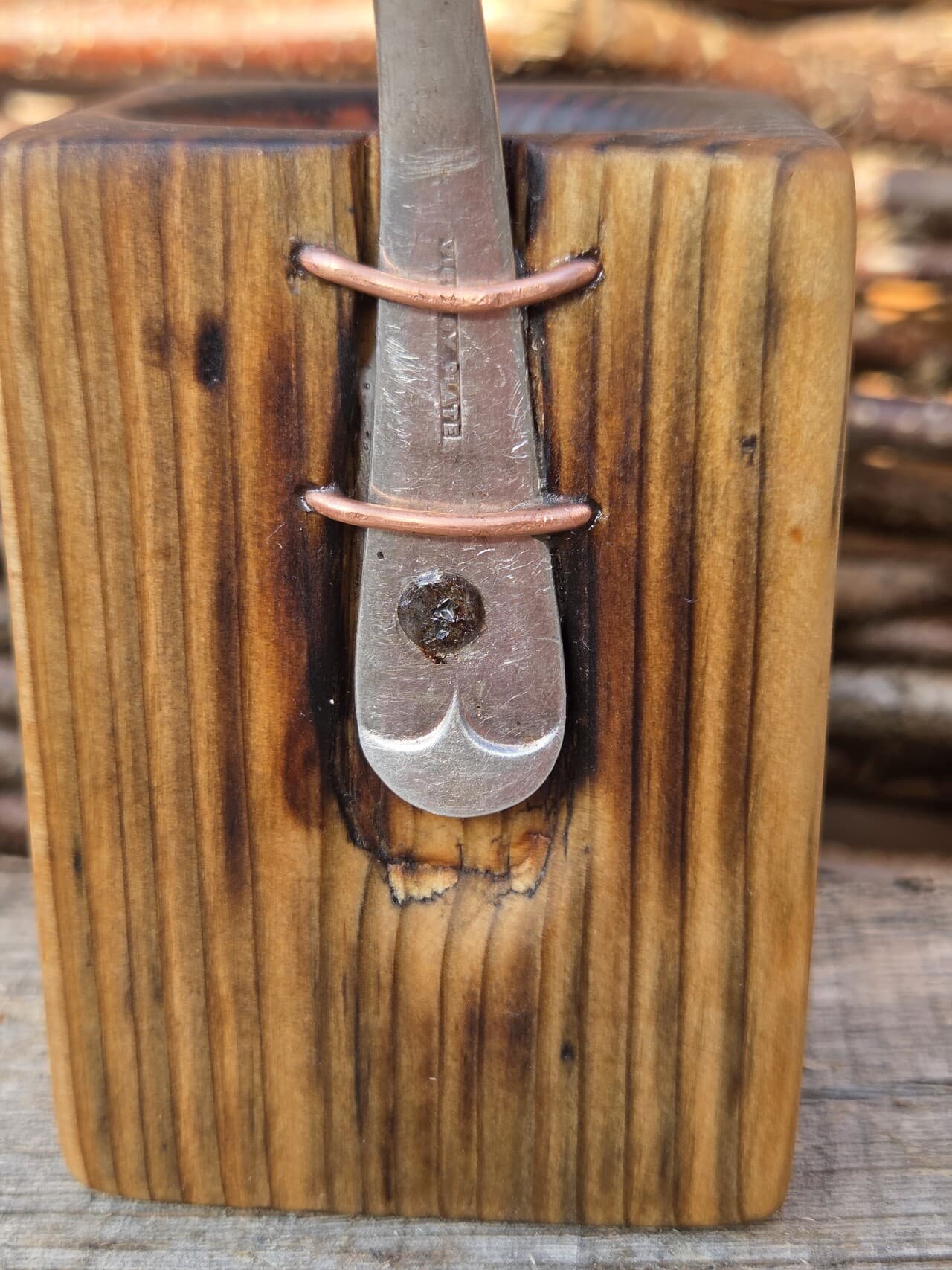 Vintage Spoon Oil & Wax Melt Burner | OWB-003, Copper Wire, made in Wotton-under-Edge, Gloucestershire, by Bough & Burrow - View 9