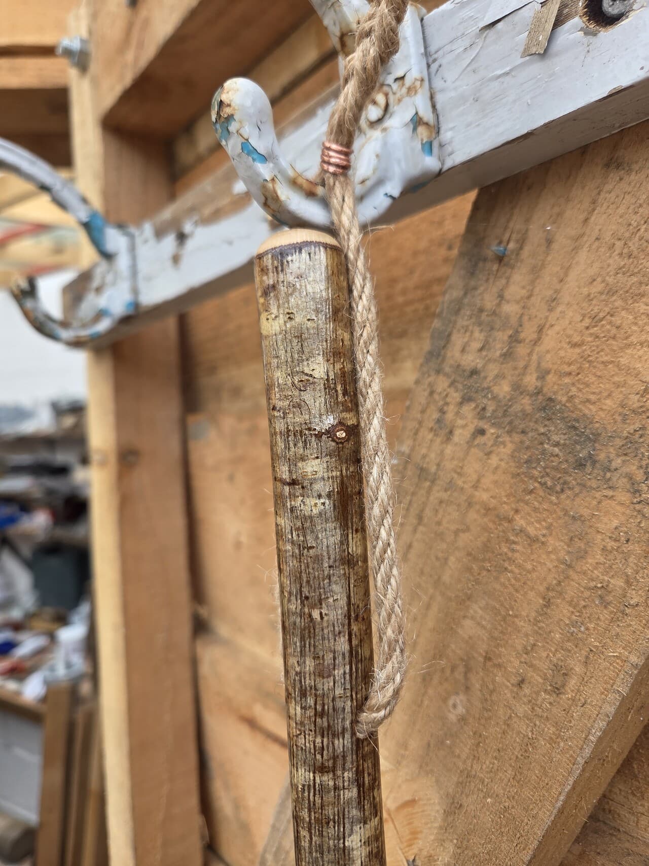 Slender Hazel Hiking Stick | HS-004, Hazel, made in Wotton-under-Edge, Gloucestershire, by Bough & Burrow - View 2