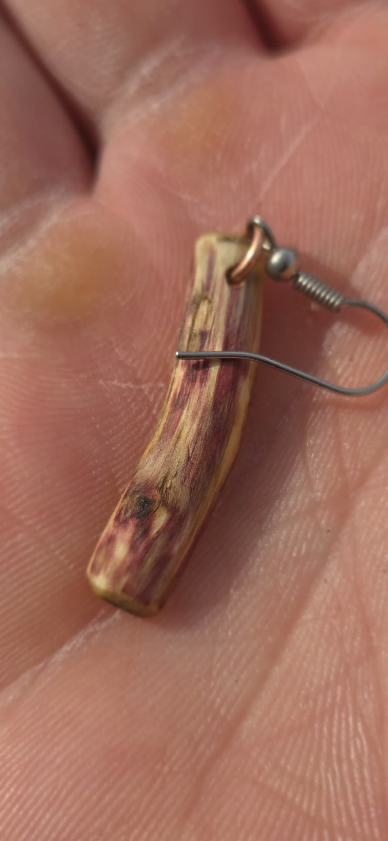 Driftwood and Azurite Drop Earrings, made in Wotton-under-Edge, Gloucestershire, by Bough & Burrow - View 6